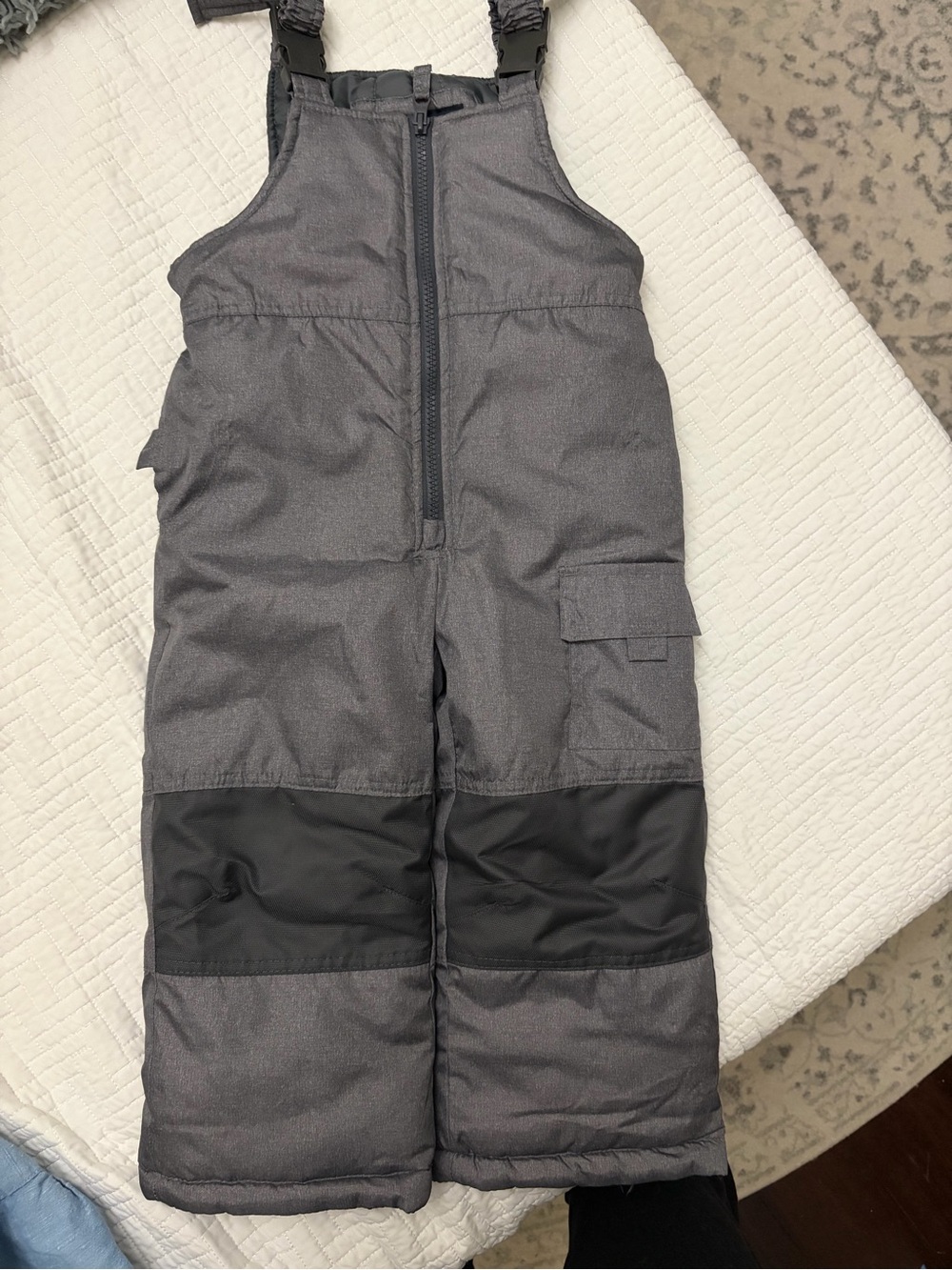 Kids Gray Insulated Snow Bib Overalls London Fog size 3